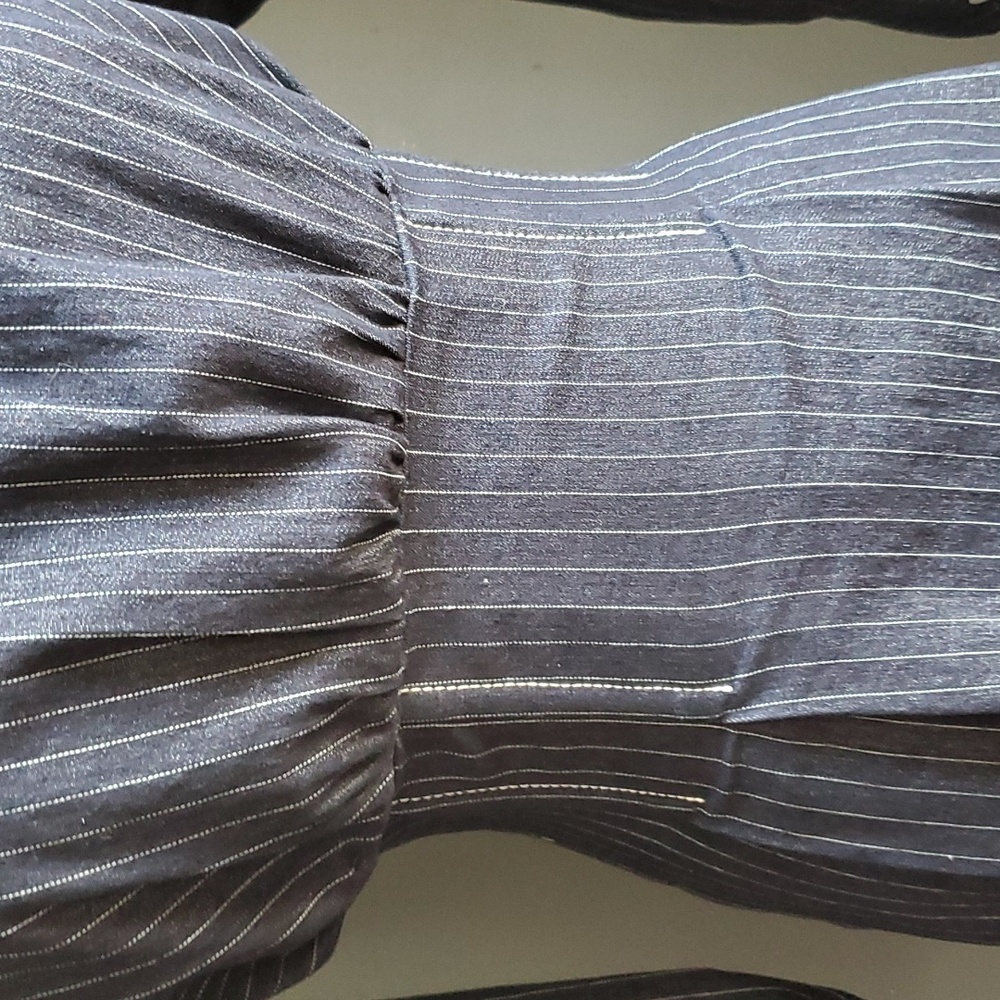 Lovers + Friends mini pinstripe denim dress size xs - Picture 10 of 17